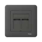 SCHNEIDER ELECTRIC - Telerasia - Datarasia 2xRJ45, Cat 6, Antr
