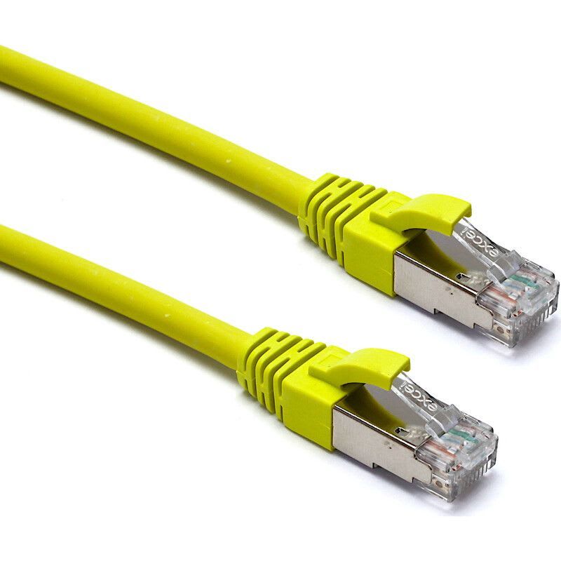 EXCEL NETWORKING - Kytkentäkaapeli-CAT6a - EXCEL CAT6A 0.5M FFTP YLW PK10