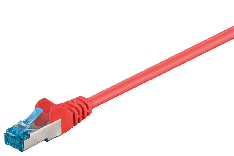 TELE-TUKKU - Kytkentäkaapeli-CAT6a - CAT6a-välij S/FTP pun 2m
