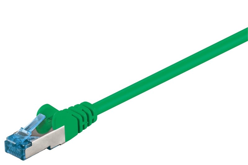 TELE-TUKKU - Kytkentäkaapeli-CAT6a - CAT6a-välij S/FTP vihreä 0,25m