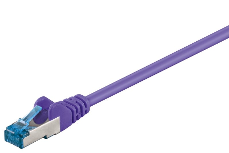 TELE-TUKKU - Kytkentäkaapeli-CAT6a - CAT6a-välij S/FTP viol 0,25m