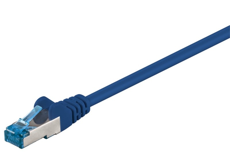 TELE-TUKKU - Kytkentäkaapeli-CAT6a - CAT6a-välij S/FTP sininen 1,5m