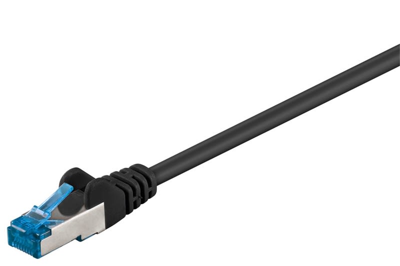 TELE-TUKKU - Kytkentäkaapeli-CAT6a - CAT6a-välij S/FTP musta 1,5m