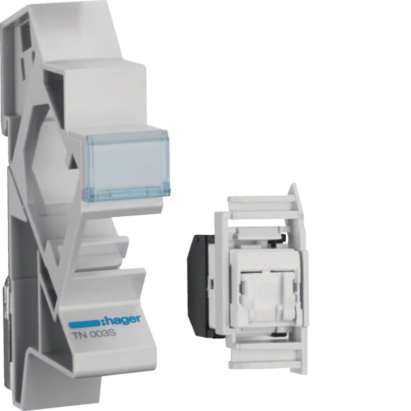 HAGER - Datamodulipakkaus (sis.4kpl) - TN003S RJ45 kat6 UTP DIN
