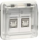 HAGER - Telerasia W.1 - 2xRJ45 kat 6 STP IP55 val