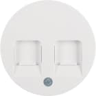 HAGER - R.1/R.3 pölyluukut - Keskiölevy 2xRJ45 val