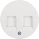 HAGER - R.1/R.3 pölyluukut - Keskiölevy 2xRJ45 val