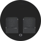 HAGER - R.1/R.3 pölyluukut - Keskiölevy 2xRJ45 mus