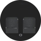 HAGER - R.1/R.3 pölyluukut - Keskiölevy 2xRJ45 mus