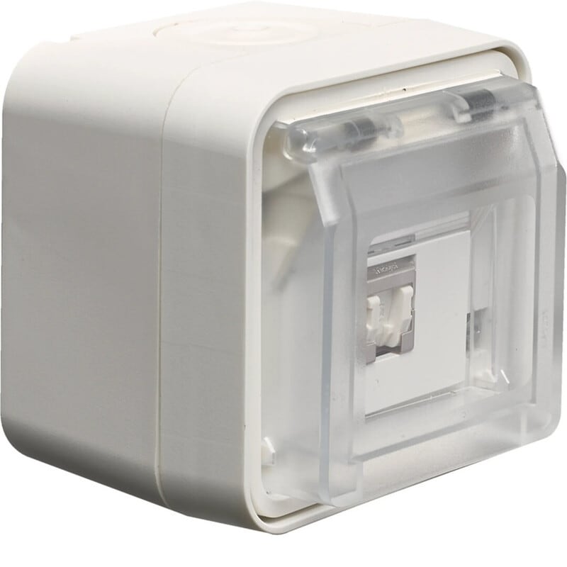 HAGER - Pintarasia IP55 valk W.1 - Datarasia 1xRJ45 kat6 STP