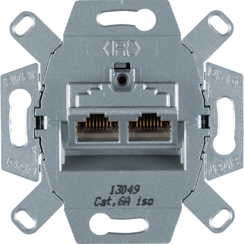 HAGER - Telerasia - 2xRJ45 Cat6A iso STP
