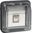 HAGER - Telerasia - 1xRJ45 kat 6a STP IP55 har