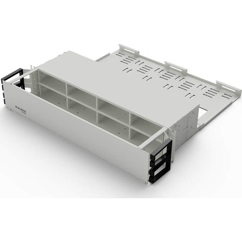ELEVATE - Paneeli-kuitu - HD B24 ALUSTA 2U 12 PAIKKAA WH