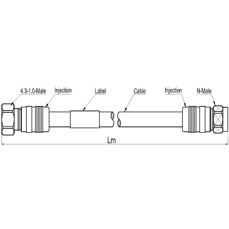NAFICON - Jumpperikaapeli LSZH/UV B2ca - Jumpperi 3m 4.3-10m - Nm