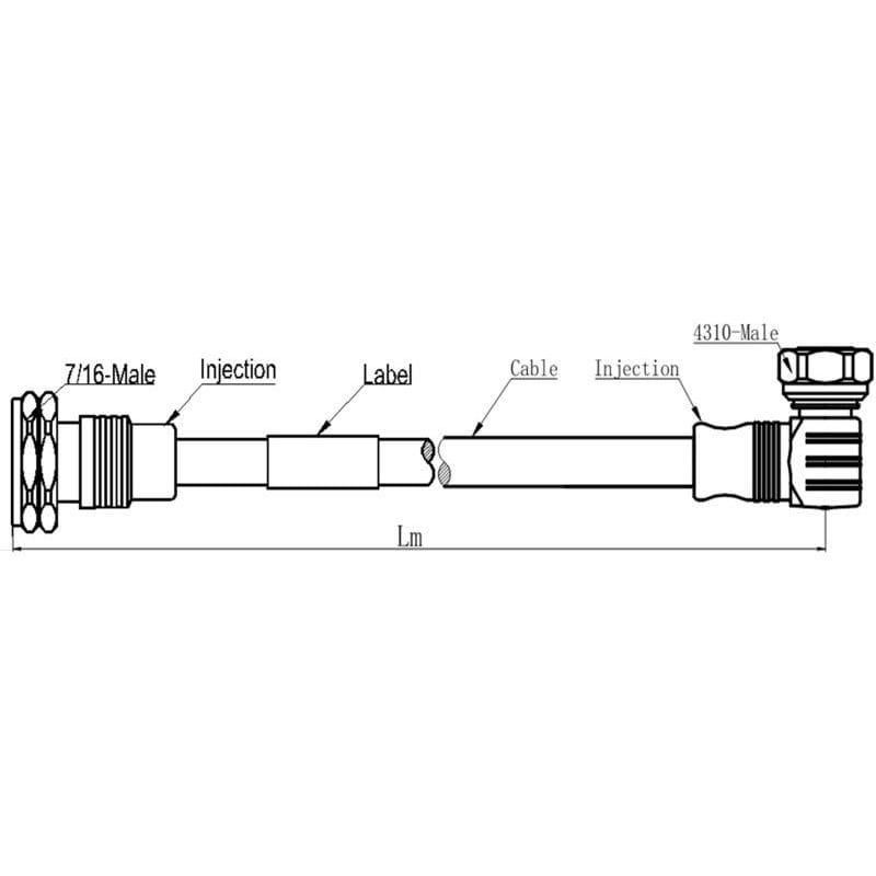 NAFICON - Jumpperikaapeli LSZH/UV B2ca - Jumpperi 2m 4.3-10m90 - 7/16m
