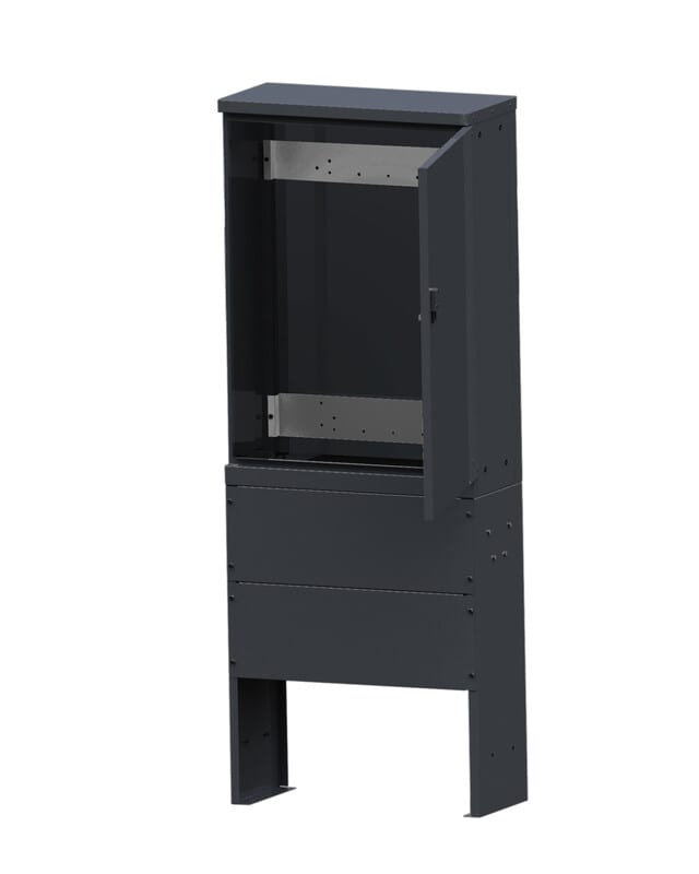 NAFICON - Telejakokaappi - NAF K1/1200 + jalusta RAL7024