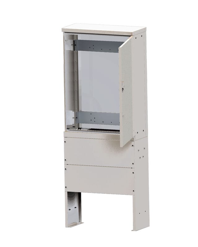 NAFICON - Telejakokaappi - NAF K1/1200 + jalusta RAL7035