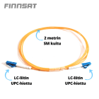 FINNSAT - Kytkentäkaapeli-kuitu - SM LC UPC/LC UPC Simplex 2M