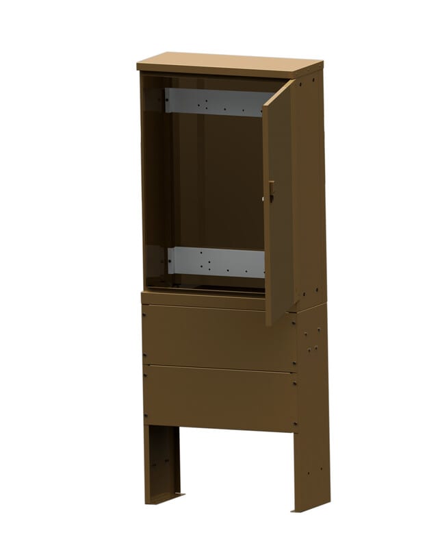 NAFICON - Telejakokaappi - NAF K1/1200 + jalusta RAL7008