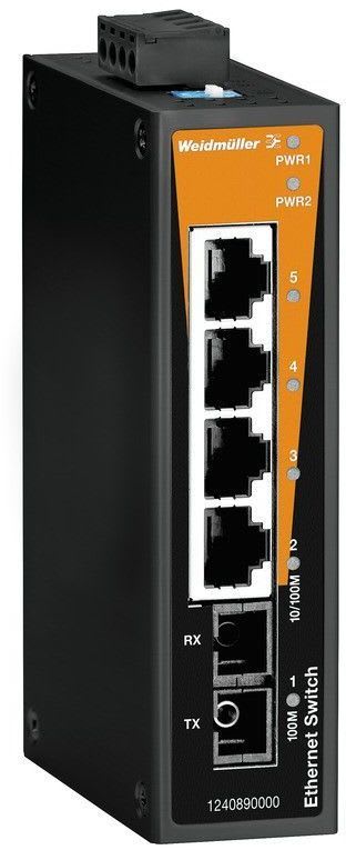 WEIDMÜLLER - Ethernet kytkin 4xRJ45,1xMM SC - 1240890000 IE-SW-BL05-4TX-1SC