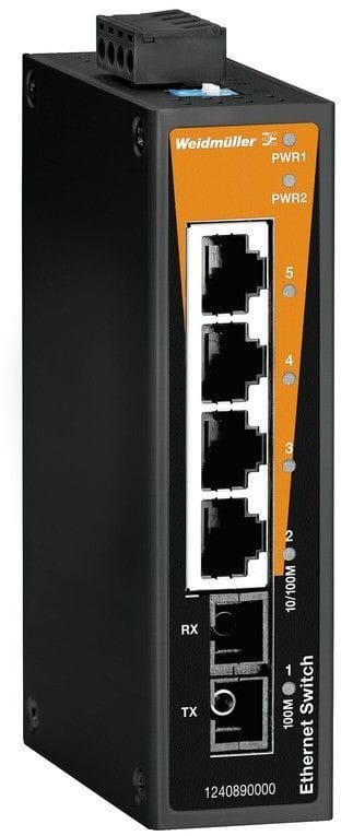 WEIDMÜLLER - Ethernet kytkin 4xRJ45,1xMM SC - 1240890000 IE-SW-BL05-4TX-1SC