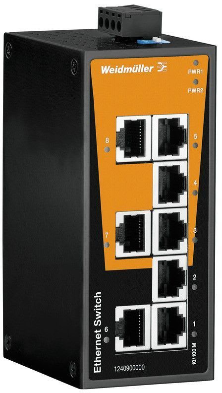 WEIDMÜLLER - Ethernet kytkin 8xRJ45 - 1240900000 IE-SW-BL08-8TX
