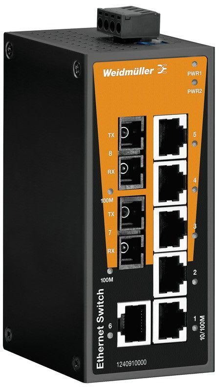 WEIDMÜLLER - Ethernet kytkin - 1240910000 IE-SW-BL08-6TX-2SC