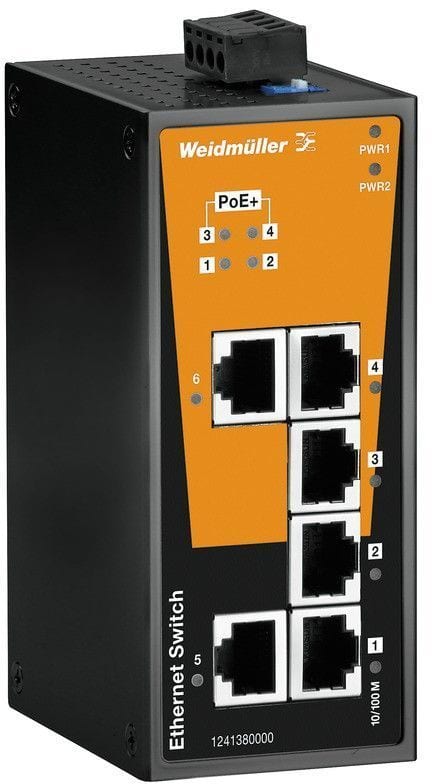 WEIDMÜLLER - Ethernet kytkin - 1241380000 IE-SW-BL06-2TX-4POE