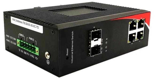 MELBYE - Ethernet kytkin - 2xFX 1Gb SFP 4xTP 1Gb PoE+