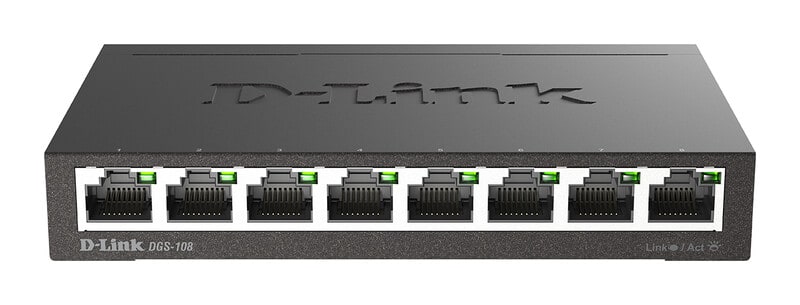 D-LINK - Ethernet kytkin - 8-Porttinen Kytkin DGS-108