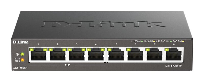 D-LINK - Ethernet kytkin - DGS-1008P/E