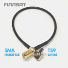 FINNSAT - Adapterikaapeli SMA TS9 20cm - STK 01