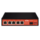 WI-TEK - Ethernet kytkin - 5xGE+1SFP 230AC/18-36DC PoE