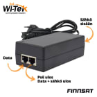WI-TEK - Ethernet kytkintarvike - 2GE 1000Mbps PoE Injektori