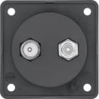 HAGER - Antennirasia Intergro Flow - TV+SAT IEC/F-liit. Mus