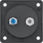 HAGER - Antennirasia Intergro Flow - R+SAT IEC/F-liittimillä mus