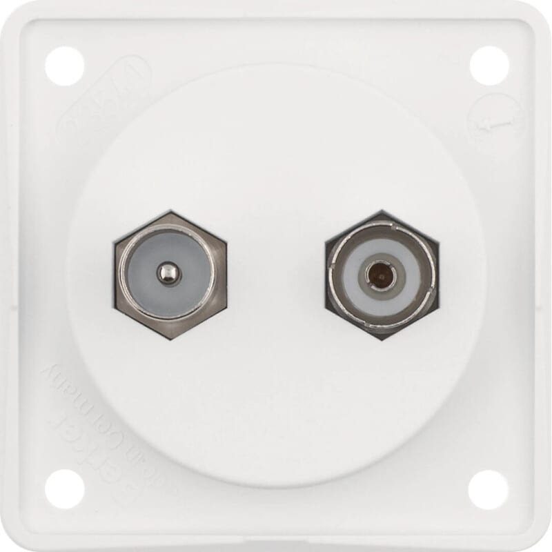 HAGER - Antennirasia Intergro Flow - TV+R IEC/F-liittimillä val