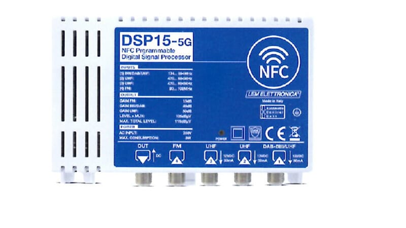 LAATUANTENNI - Päävahvistin - DSP15-5G Ohjelmoitava päävahv.