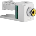 HAGER - S.1 - RCA-liitin keltainen MINI-COM
