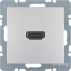 HAGER - S.1 - HDMI läpivientirasia suora alu