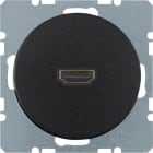 HAGER - R.1/R.3 - HDMI läpivientirasia suora mus