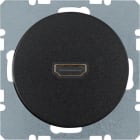 HAGER - R.1/R.3 - HDMI läpivientirasia suora mus