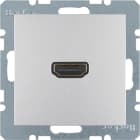 HAGER - S.1 - HDMI läpivientirasia kulma alu