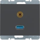 HAGER - AV-rasia K.1 - USB/3.5mm audio UK ant