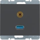 HAGER - AV-rasia K.1 - USB/3.5mm audio UK ant