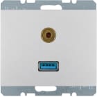 HAGER - AV-rasia K.5 - USB/3.5mm audio UK an-al