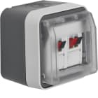 HAGER - Pintarasia IP55 harm W.1 - Kaiutinrasia 2-osainen