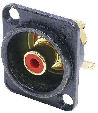 NEUTRIX - RCA-liitin naaras, punainen - NF2D-B-2