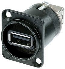 NEUTRIX - USB A/B-läpivienti D-sarja - NAUSB-W-B