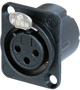 NEUTRIX - XLR 3-nap naarasliitin musta - NC3FD-LX-BAG